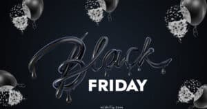 3d black friday text written on beautiful black background expressing black friday wishes
