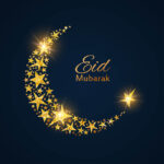 Eid Mubarak calligraphy Wishing card
