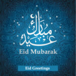 Happy Eid Mubarak 2024 Happy Stock Illustration