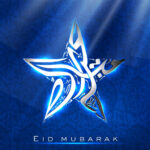Eid Mubarak calligraphy Wishes card